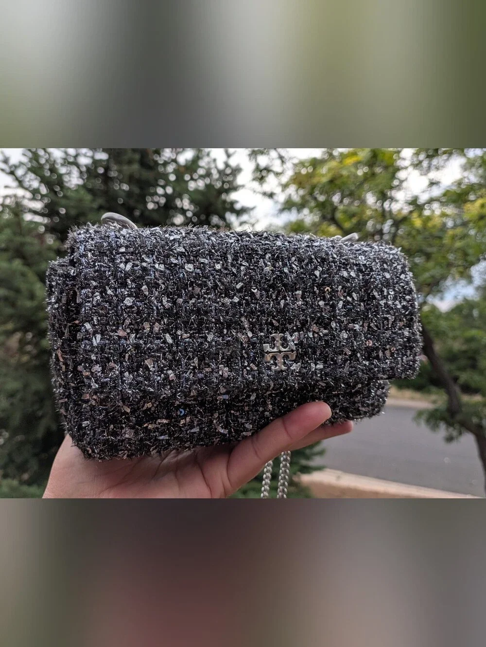 Tory Burch Kira Tweed Mini Flap Bag